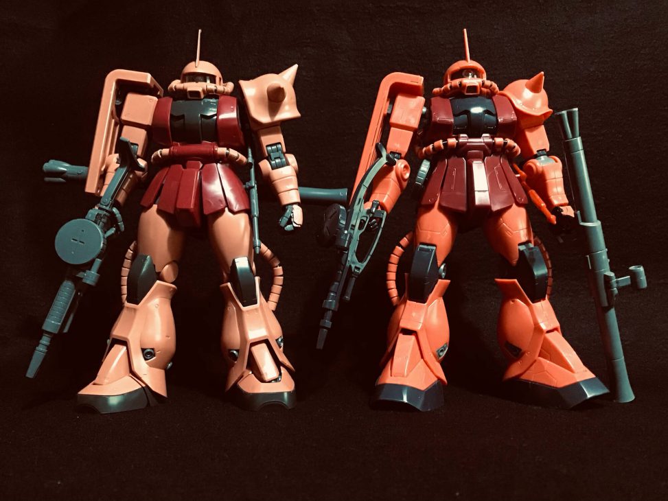 MG  シャアザクII Ver.2.0とMG  ガンダム Ver.2.0のセット